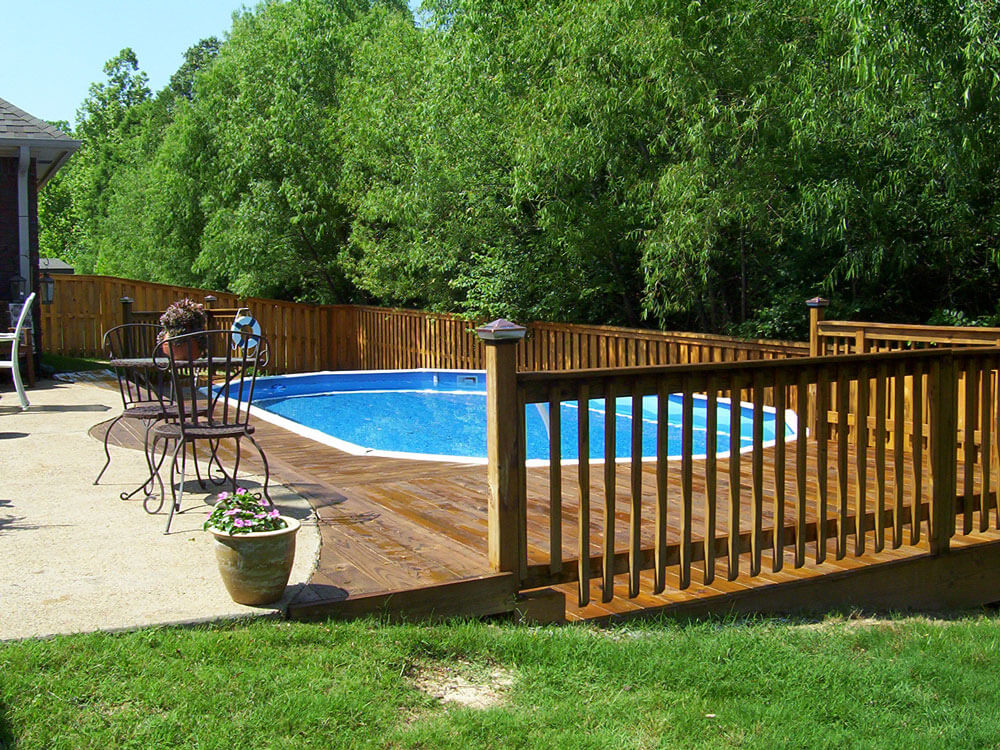 luxurious overhead ground pool